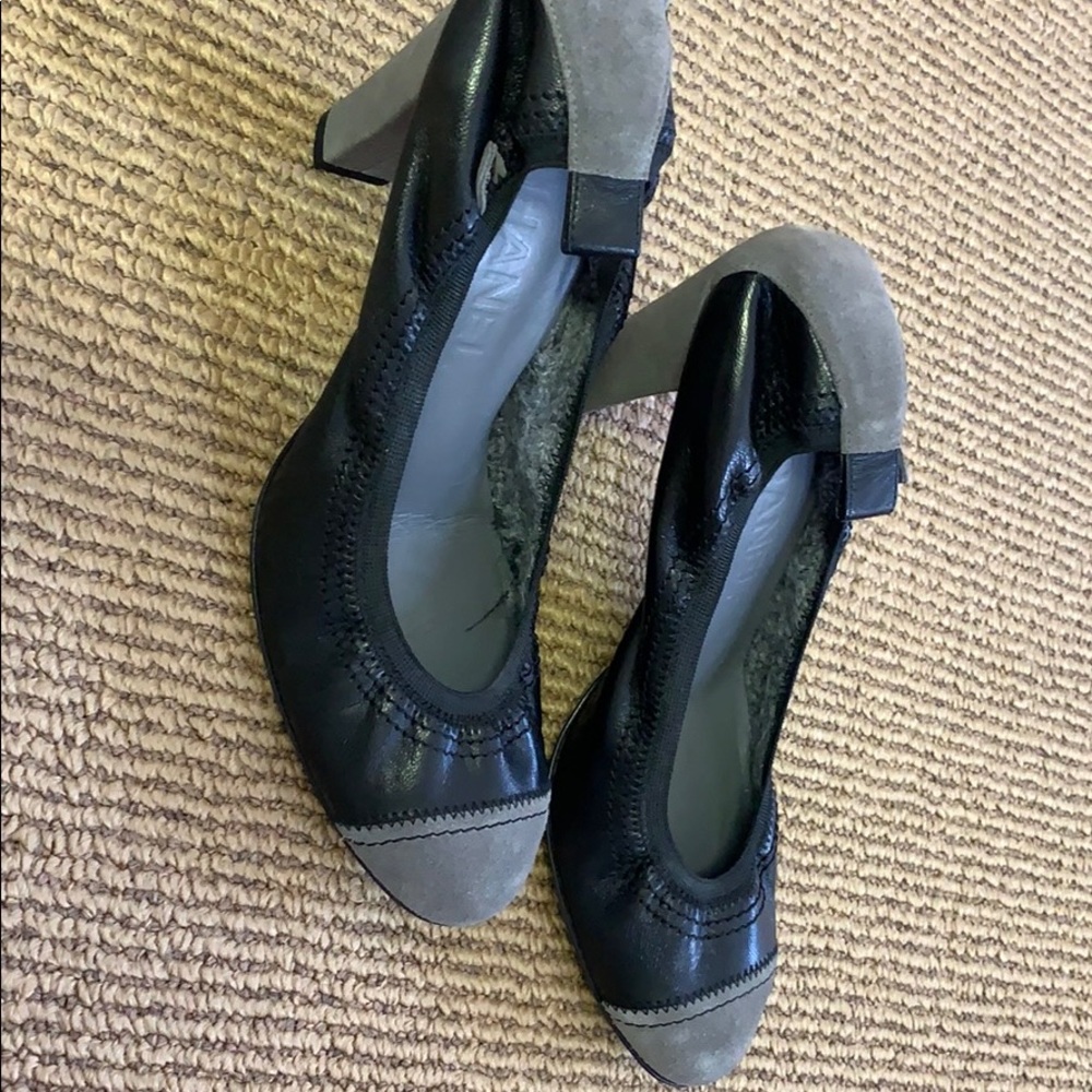 Chanel leather & suede heels